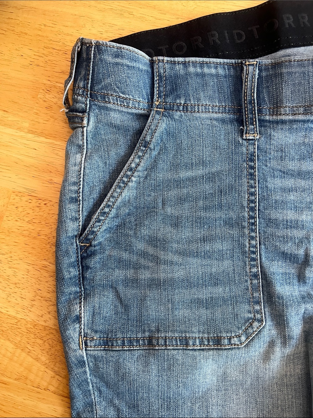 Two-Pair Plus Size Denim Jean shorts  - Light and Dark Blue Wash - Picture 3 of 11